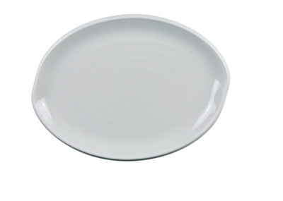 Yanco MD-216 16" L x 12" W White Melamine Oval Milando Plate