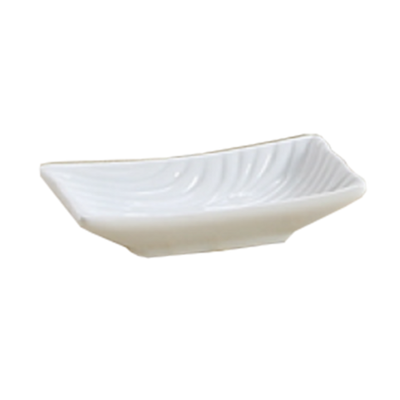 Yanco FU-903 1.5 Oz. Bone White Porcelain Fuji Sauce Dish