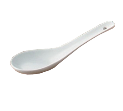 Yanco AC-005 5.5" L Super White Porcelain Abco Soup Spoon