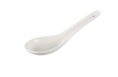 Yanco AC-005 5.5" L Super White Porcelain Abco Soup Spoon