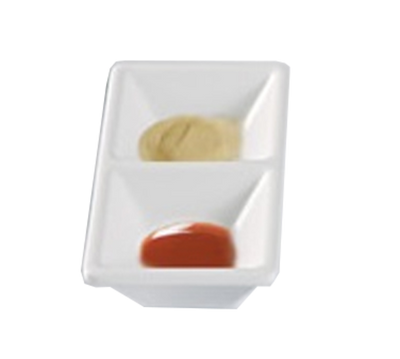 Yanco RM-063 5.13" W White Melamine Rectangular Rome Dessert Dish
