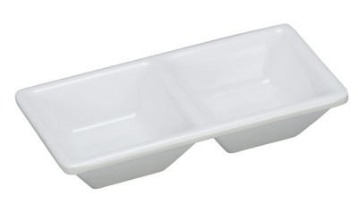 Yanco RM-063 5.13" W White Melamine Rectangular Rome Dessert Dish
