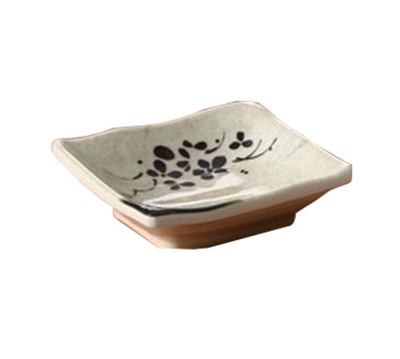 Yanco HO-2404 2 Oz. 4" W Melamine Square Honda Sauce Dish