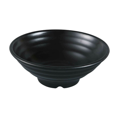 Yanco BP-3018 32 Oz. 8" W Melamine Round Asian Style Black Pearl Bowl