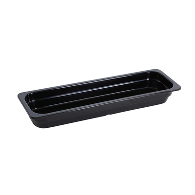 Yanco GN-420BK 3 L. Black Melamine Rectangular GN Pan