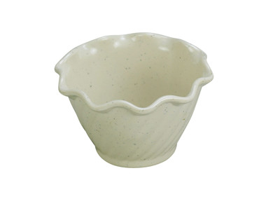 Yanco AD-005 3.75" Dia. Beige Melamine Round Ardis Dessert Dish