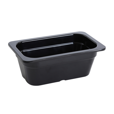 Yanco GN-611BK 1.5 L. Black Melamine Rectangular GN Pan