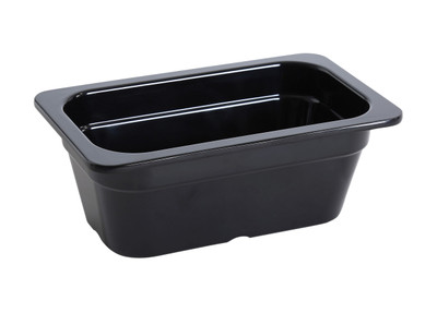 Yanco GN-611BK 1.5 L. Black Melamine Rectangular GN Pan