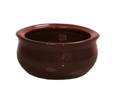 Yanco OS-12-B 12 Oz. Brown Round Porcelain Accessories Onion Soup Crock