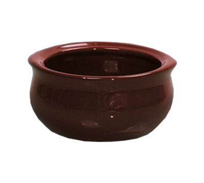 Yanco OS-12-B 12 Oz. Brown Round Porcelain Accessories Onion Soup Crock