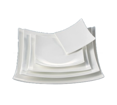 Yanco FU-109 9" W x 9" D Square Porcelain Fuji Sushi Plate