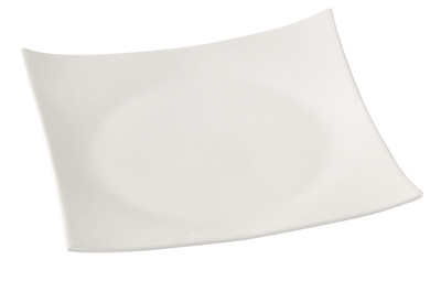 Yanco FU-109 9" W x 9" D Square Porcelain Fuji Sushi Plate