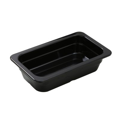Yanco GN-512BK 2 L. Black Melamine Rectangular GN Pan