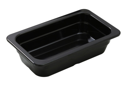 Yanco GN-512BK 2 L. Black Melamine Rectangular GN Pan