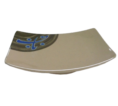 Yanco JP-1513 6.75" W x 4.5" D Rectangular Melamine Japanese Sushi Plate
