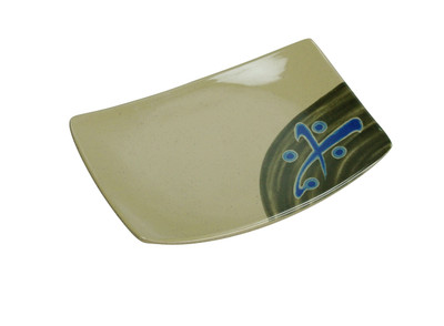 Yanco JP-1513 6.75" W x 4.5" D Rectangular Melamine Japanese Sushi Plate
