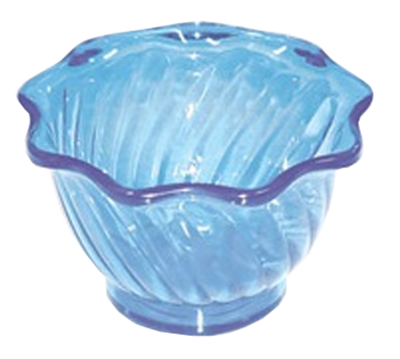 Yanco DS-005B 6 Oz. Blue Melamine Round Dessert Dish