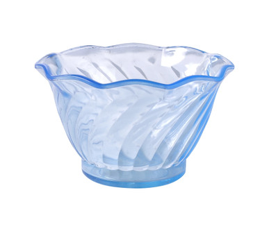 Yanco DS-005B 6 Oz. Blue Melamine Round Dessert Dish