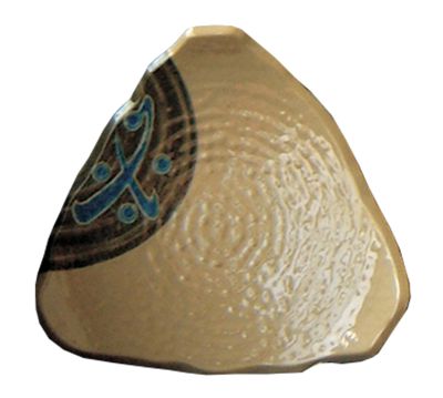 Yanco JP-1508 8" W x 8" D Triangular Melamine Japanese Sushi Plate