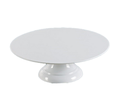 Yanco RM-0012 12" Dia. White Melamine Round Rome Cake Stand