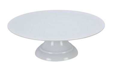 Yanco RM-0012 12" Dia. White Melamine Round Rome Cake Stand