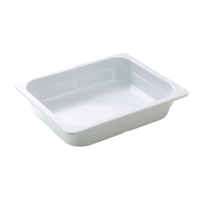 Yanco GN-212 2.3 L. White Melamine Rectangular GN Pan