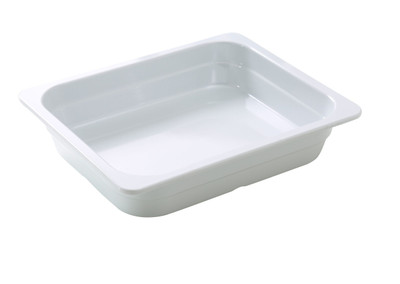 Yanco GN-212 2.3 L. White Melamine Rectangular GN Pan