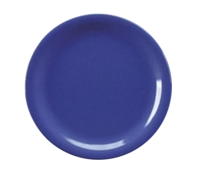 Yanco MS-110BU 10.5" Dia. Blue Melamine Round Narrow Rim Milestone Plate - 2 Dozen per Case
