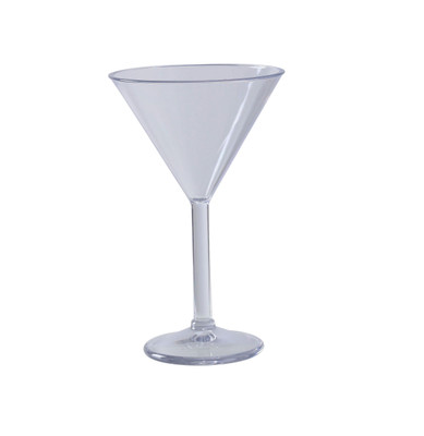 Yanco SM-10-MT 10 Oz. Clear SAN Martini