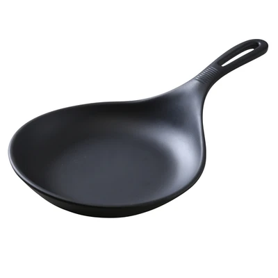 Yanco BP-7007 12.5" W x 7" D x 2.75" H Black Melamine with Handle Black Pearl Pan