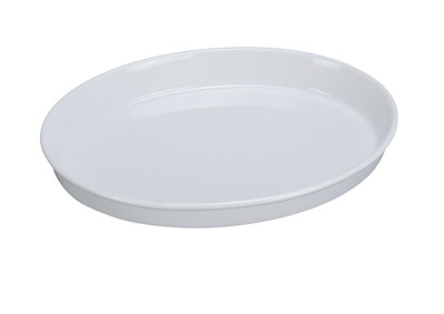 Yanco BK-110 13" W White Porcelain Oval Accessories Baking Plate