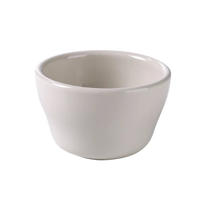 Yanco RE-46 6 Oz. 3.75" Dia. American White Ceramic Round Recovery Bouillon Cup