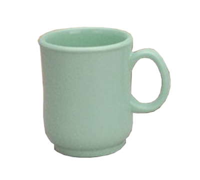 Yanco NS-901G 3" Dia. Green Melamine Round Milestone Nessico Bulbous Mug