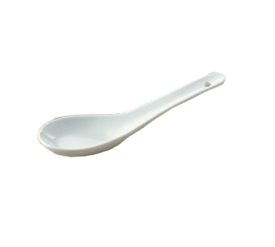 Yanco PS-005 5.5" W White Porcelain Piscataway Soup Spoon