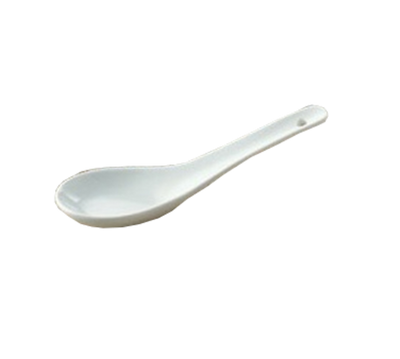 Yanco PS-005 5.5&quot; W White Porcelain Piscataway Soup Spoon