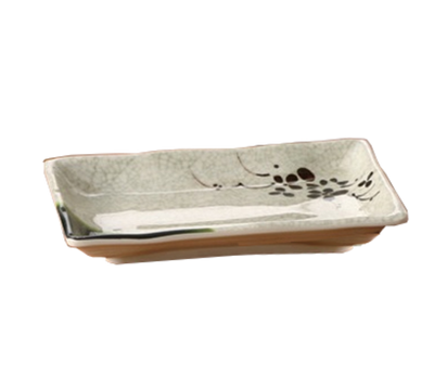 Yanco HO-2408 9 Oz. 8" W Melamine Rectangular Honda Sauce Plate