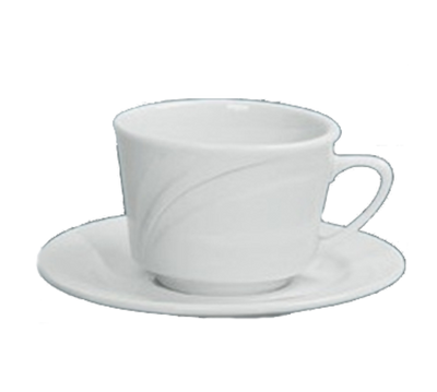 Yanco MM-2 5.5" W Bone White Porcelain Round Miami Saucer