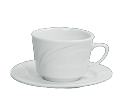 Yanco MM-2 5.5" W Bone White Porcelain Round Miami Saucer