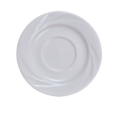 Yanco MM-2 5.5" W Bone White Porcelain Round Miami Saucer