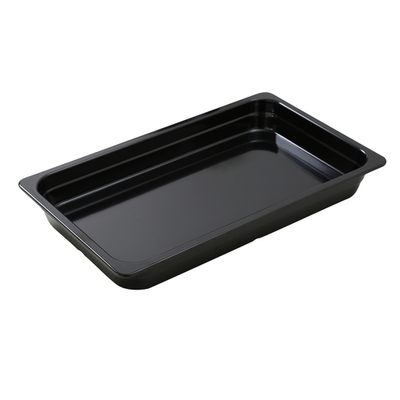 Yanco GN-120BK 5.5 L. Black Melamine Rectangular GN Pan