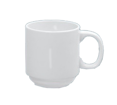 Yanco AC-10-P 10 Oz. White Round Porcelain Abco Prime Mug