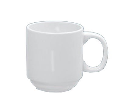 Yanco AC-10-P 10 Oz. White Round Porcelain Abco Prime Mug