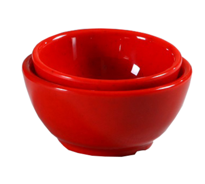Yanco ME-504 10 Oz. 4.5" Dia. Speckled Red Melamine Round Mexico Bowl