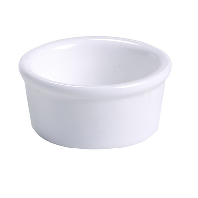 Yanco RK-203 2.5 Oz. White Round Porcelain Accessories Ramekin Dish