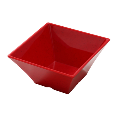 Yanco ME-4106 26 Oz. 6" W Speckled Red Melamine Square Mexico Bowl