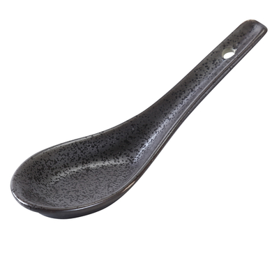 Yanco DB-7002 5.5&quot; W Black Porcelain Diamond Black Spoon