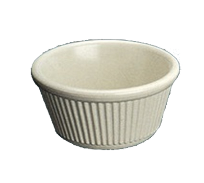 Yanco NC-509B 2 Oz. White Round Fluted Melamine Nu-Classic Ramekin