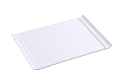 Yanco FU-1313 13" W x 9" D Bone White Porcelain Rectangular Fuji Display Plate