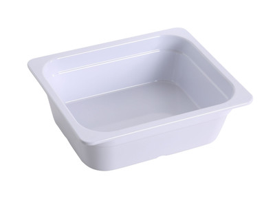 Yanco GN-213 3.6 L. White Melamine Rectangular GN Pan