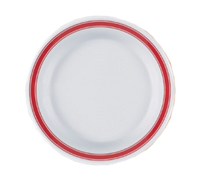 Yanco HS-106 6.5&quot; Dia. Red Band or White Melamine Round Houston Plate